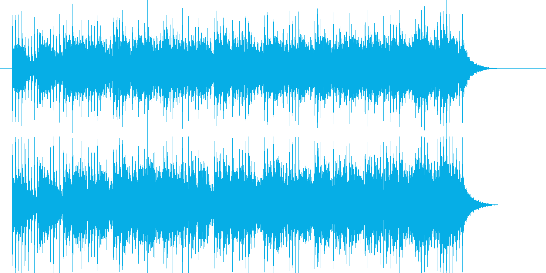 近未来的で疾走感のあるポップなジングル曲の再生済みの波形