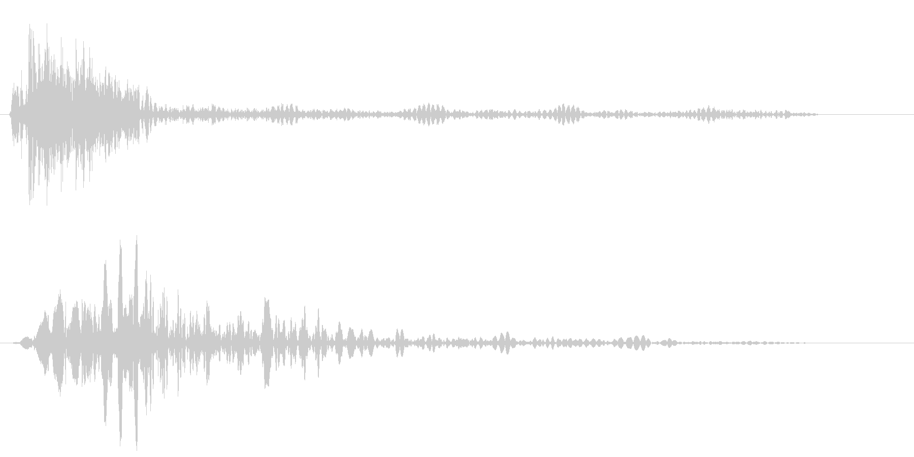 カンッ (響きのある設置音)の未再生の波形