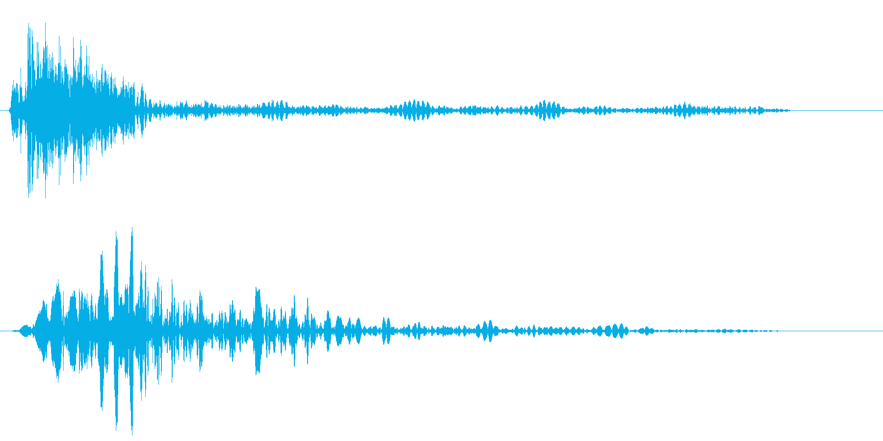カンッ (響きのある設置音)の再生済みの波形