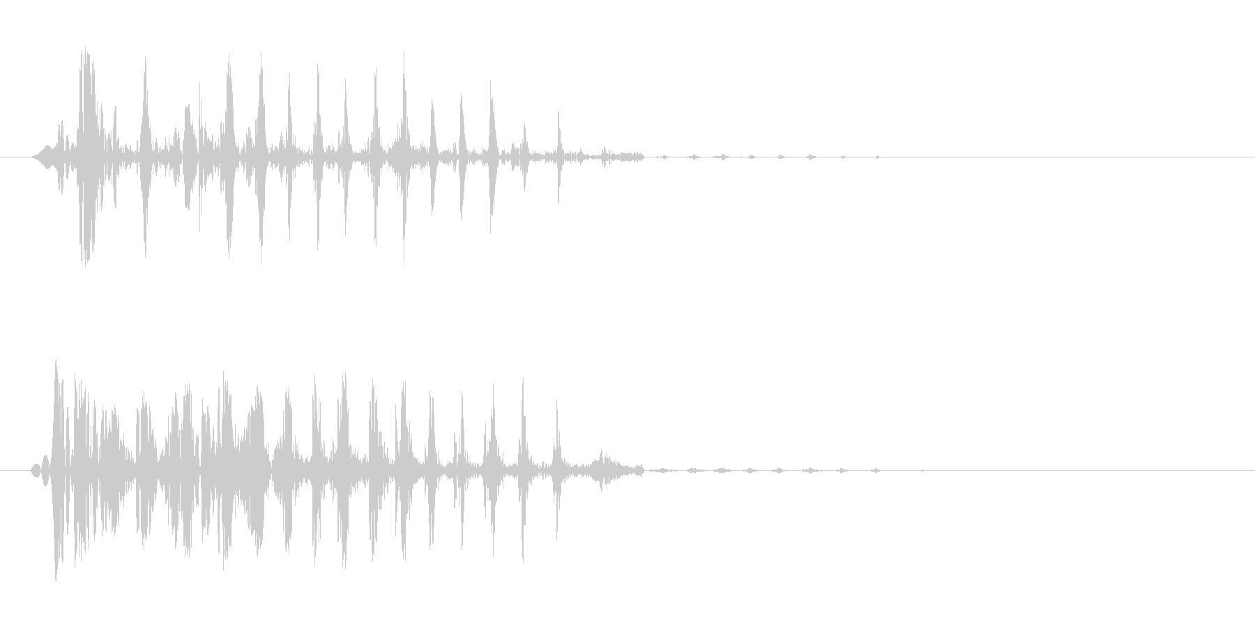 ブエッ(短い音)鈍いの未再生の波形