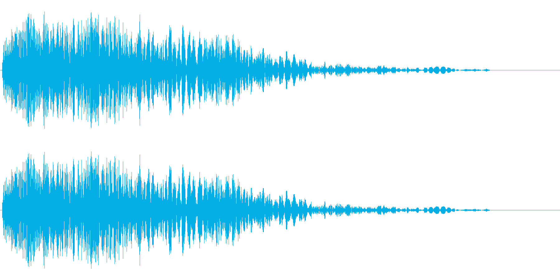 アニメにありそうなメカの挙動音や足音の再生済みの波形