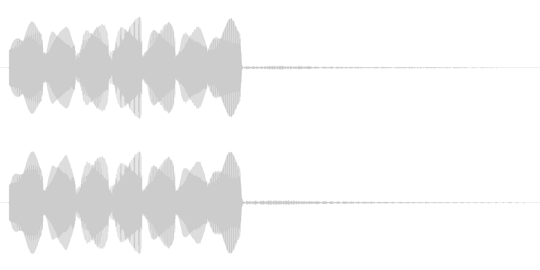 プラスの出来事が起きた時の音です。の未再生の波形