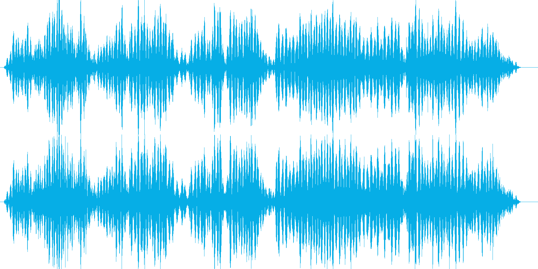 ガラス戸が激しく揺れる音の再生済みの波形