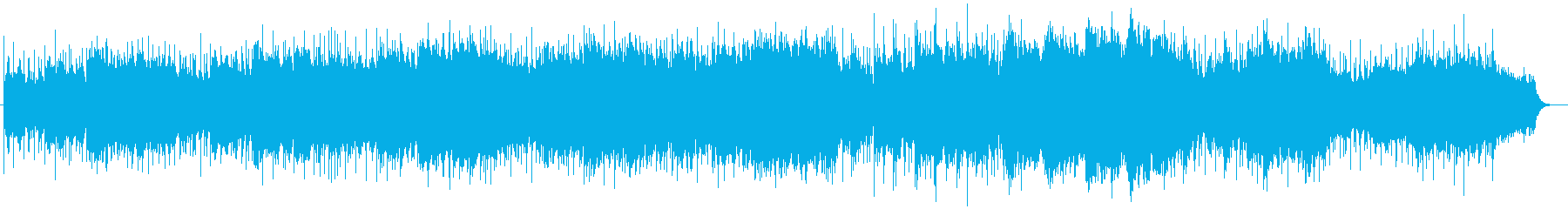 美しくキラキラ感のあるシンセサイザー曲の再生済みの波形