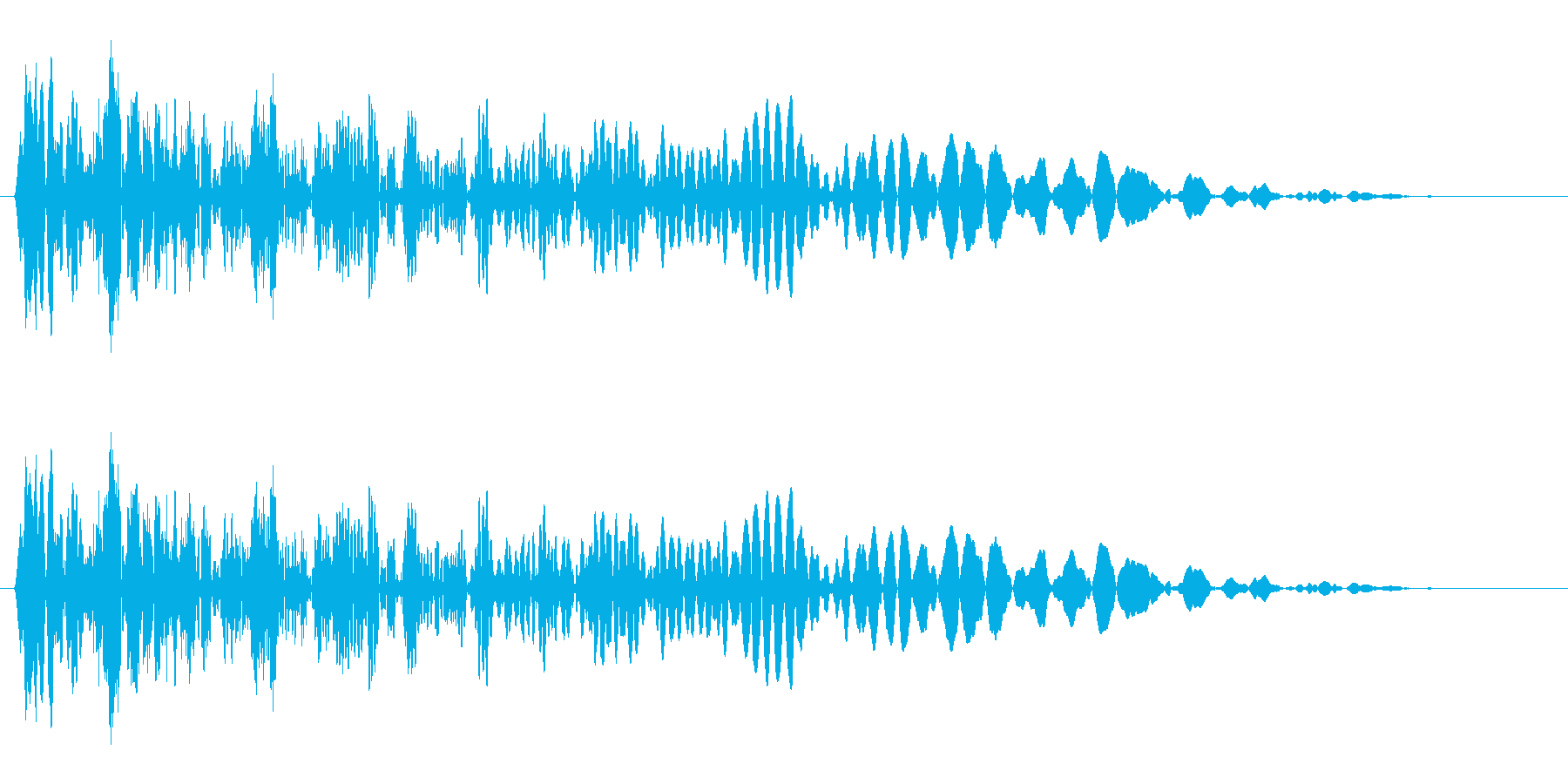 シューン(通過の音)の再生済みの波形