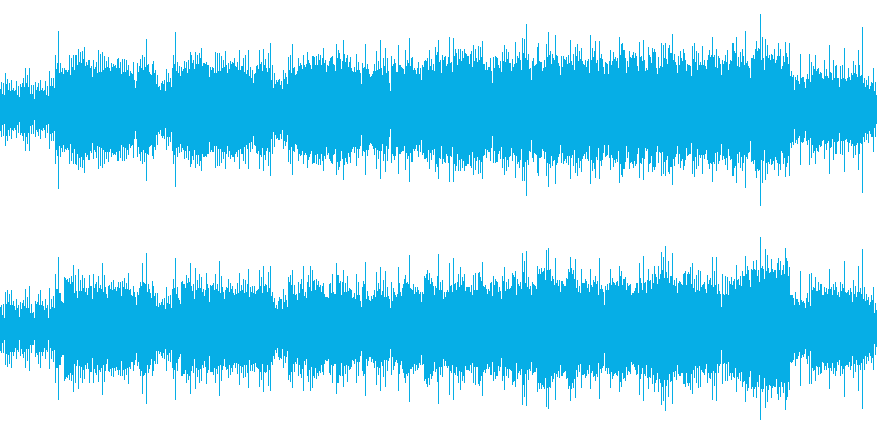 目の前に広がる冒険 明るいフィールド曲の再生済みの波形