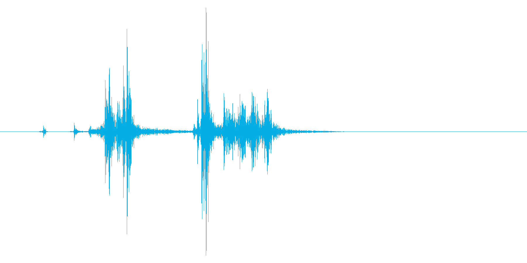 カメラのシャッター音。「カシャ」の再生済みの波形