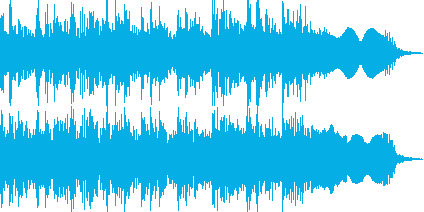 例のリズムをベースにしたハードロックの再生済みの波形
