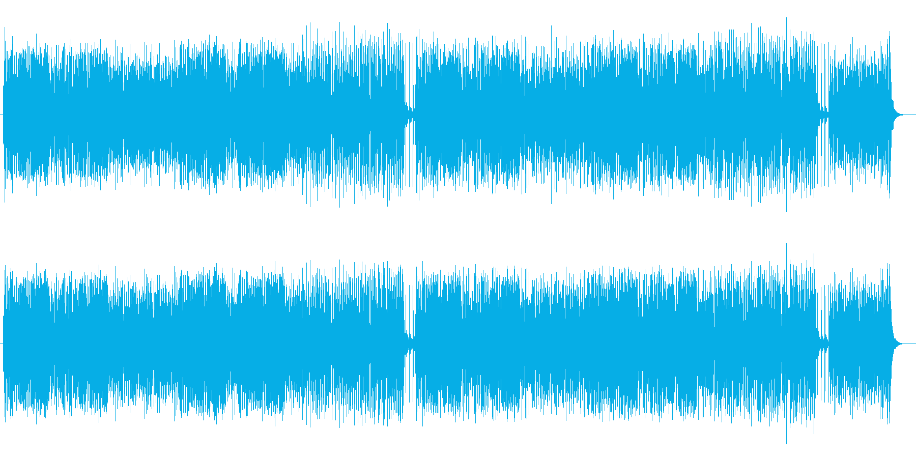 明るく可愛いテンポのいい曲の再生済みの波形