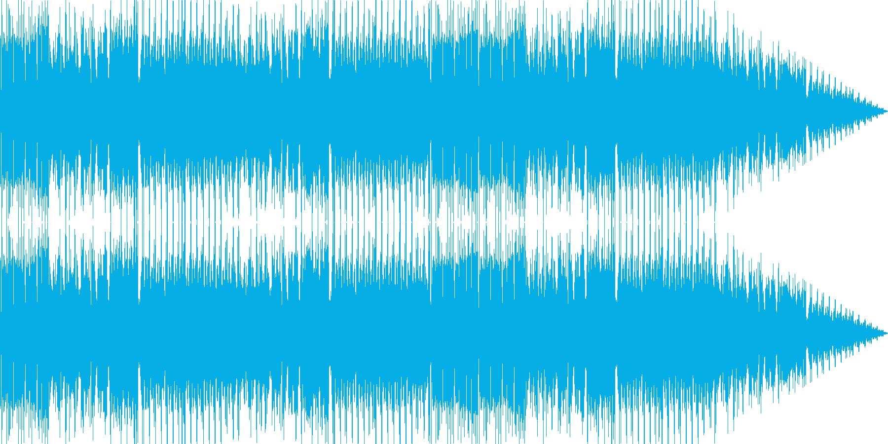 チップチューンによるジャズフージョン系曲の再生済みの波形