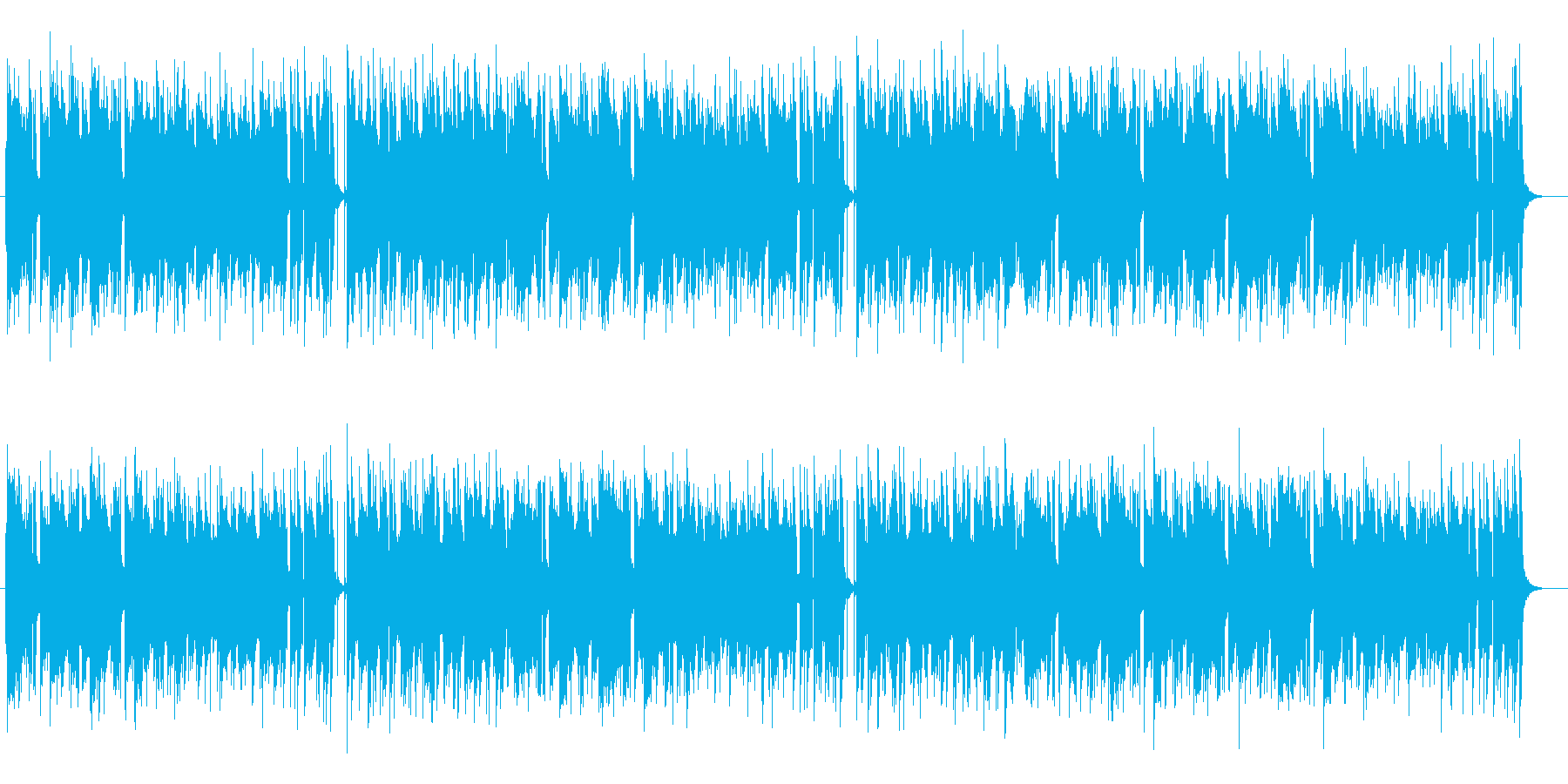 しっとり落ち着きのあるスローテンポの曲の再生済みの波形
