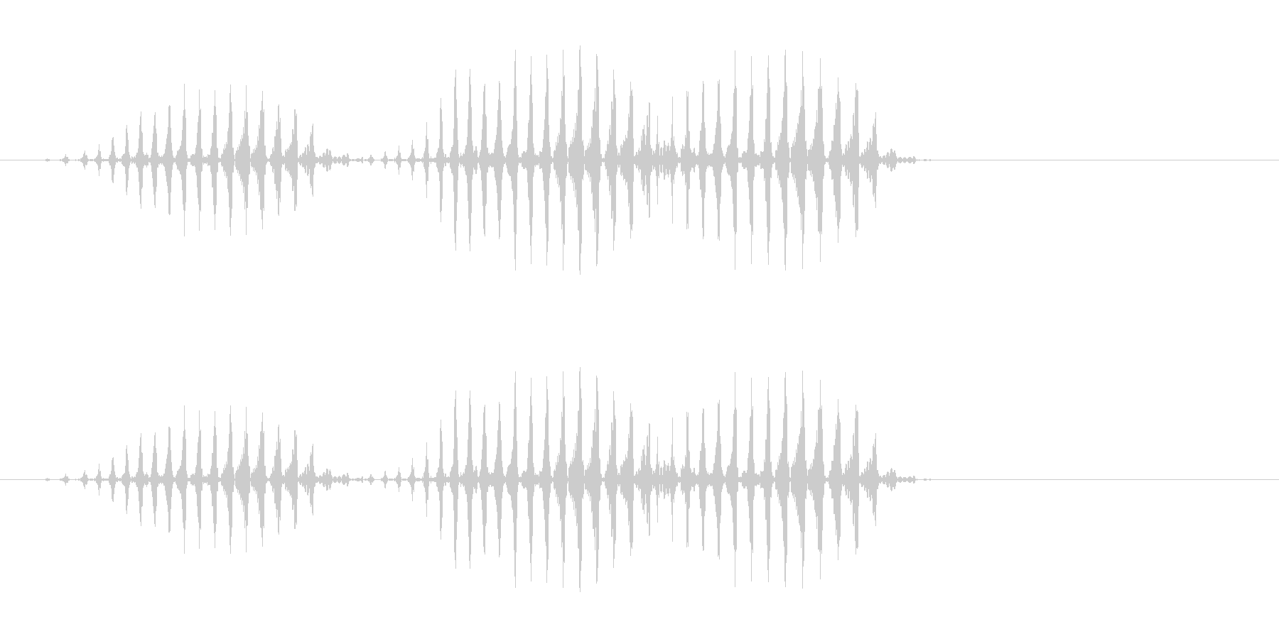 速いリズムのケロケロケロ効果音の未再生の波形