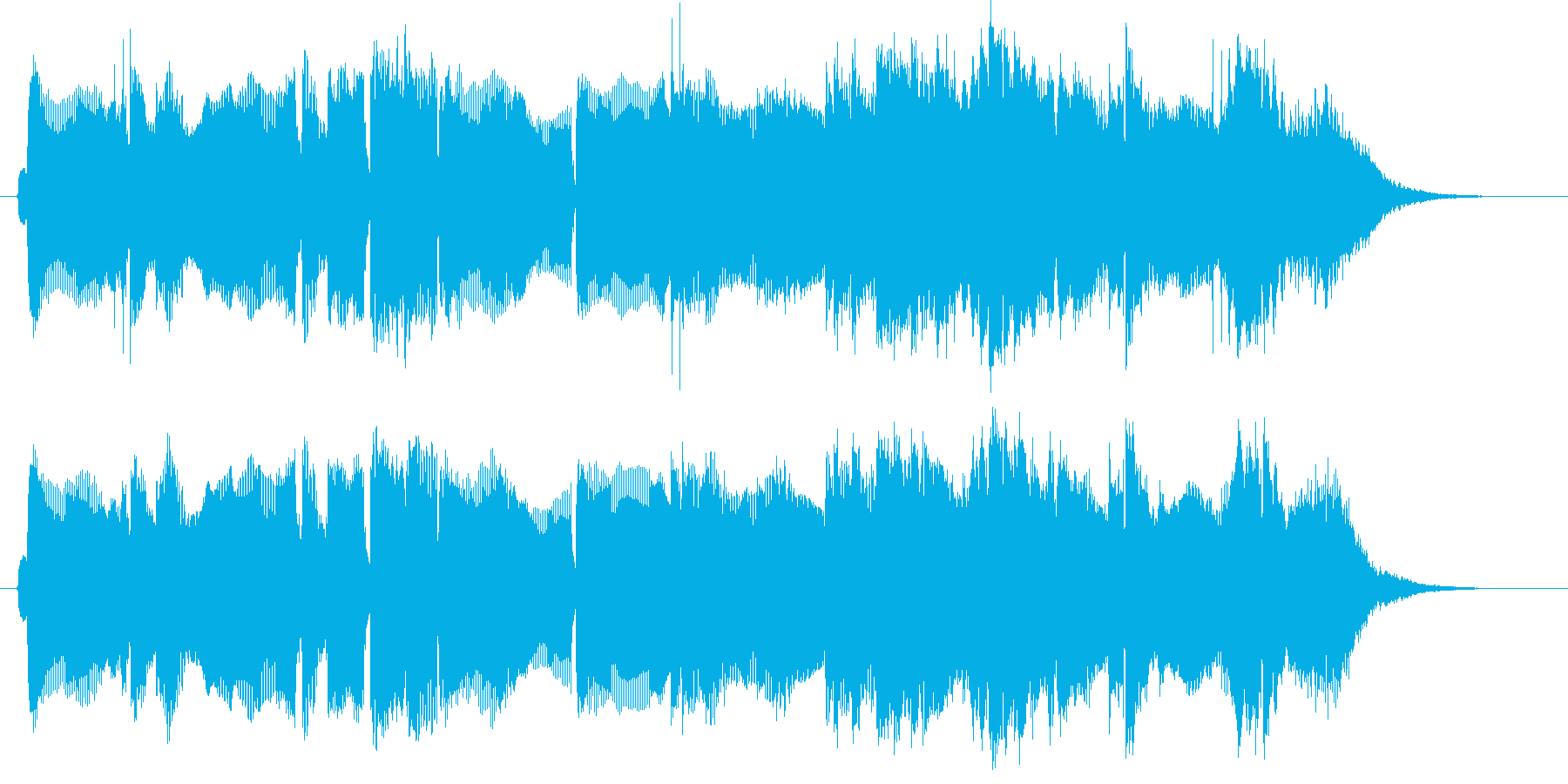 ゆったりと落ち着いたリラクゼーション音楽の再生済みの波形