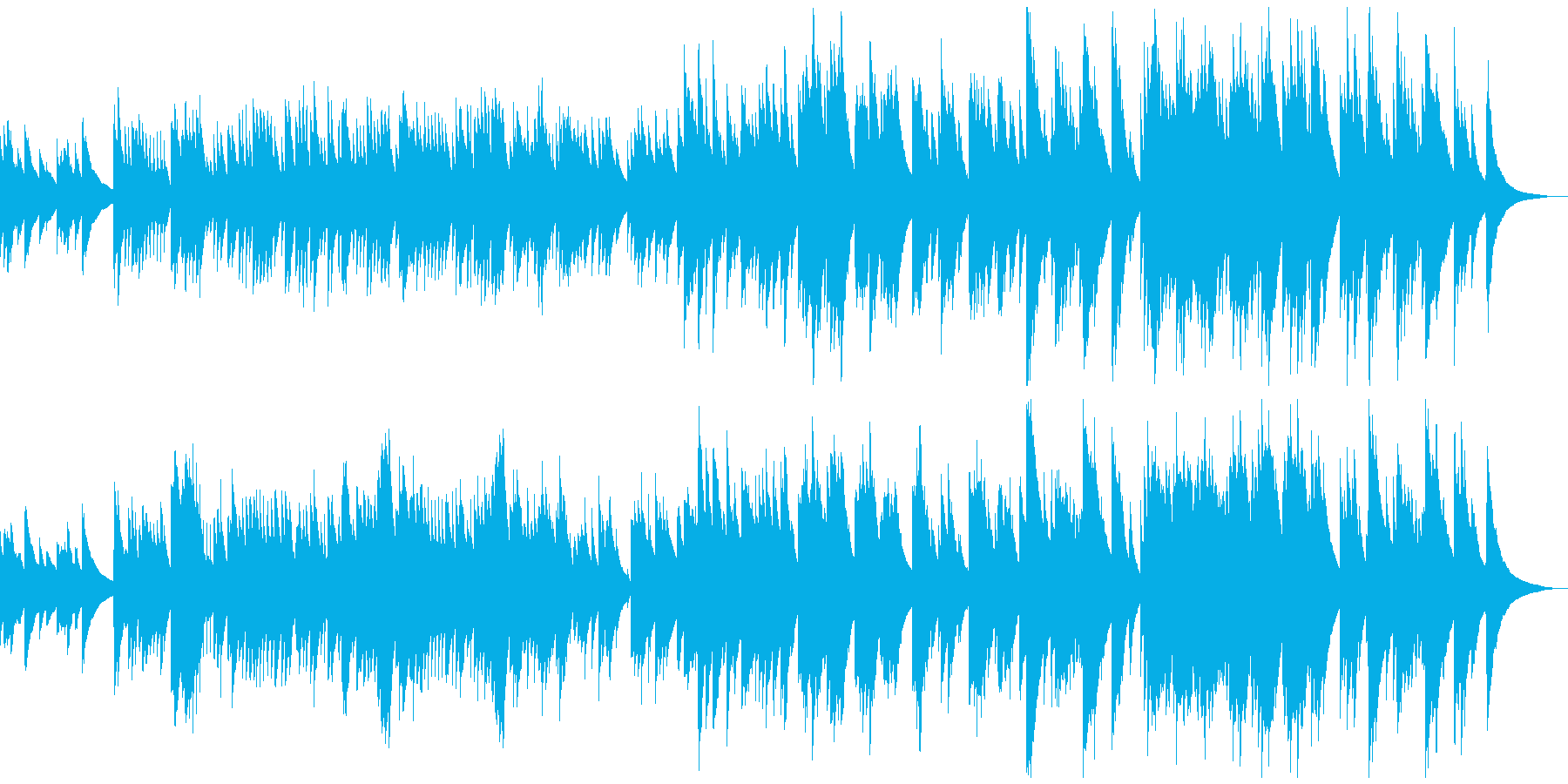 静けさの中にロマンが宿るオルゴール曲の再生済みの波形