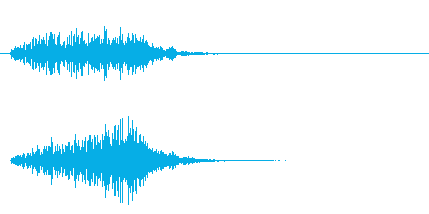 ハープの音が華やかなサウンドロゴの再生済みの波形