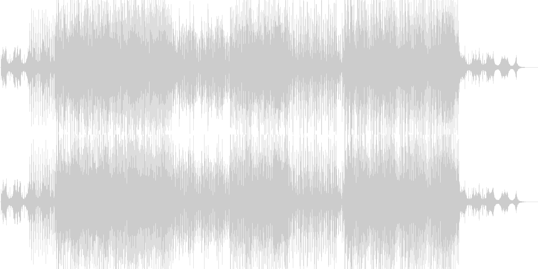 逆再生音を使ったおしゃれなポップBGMの未再生の波形