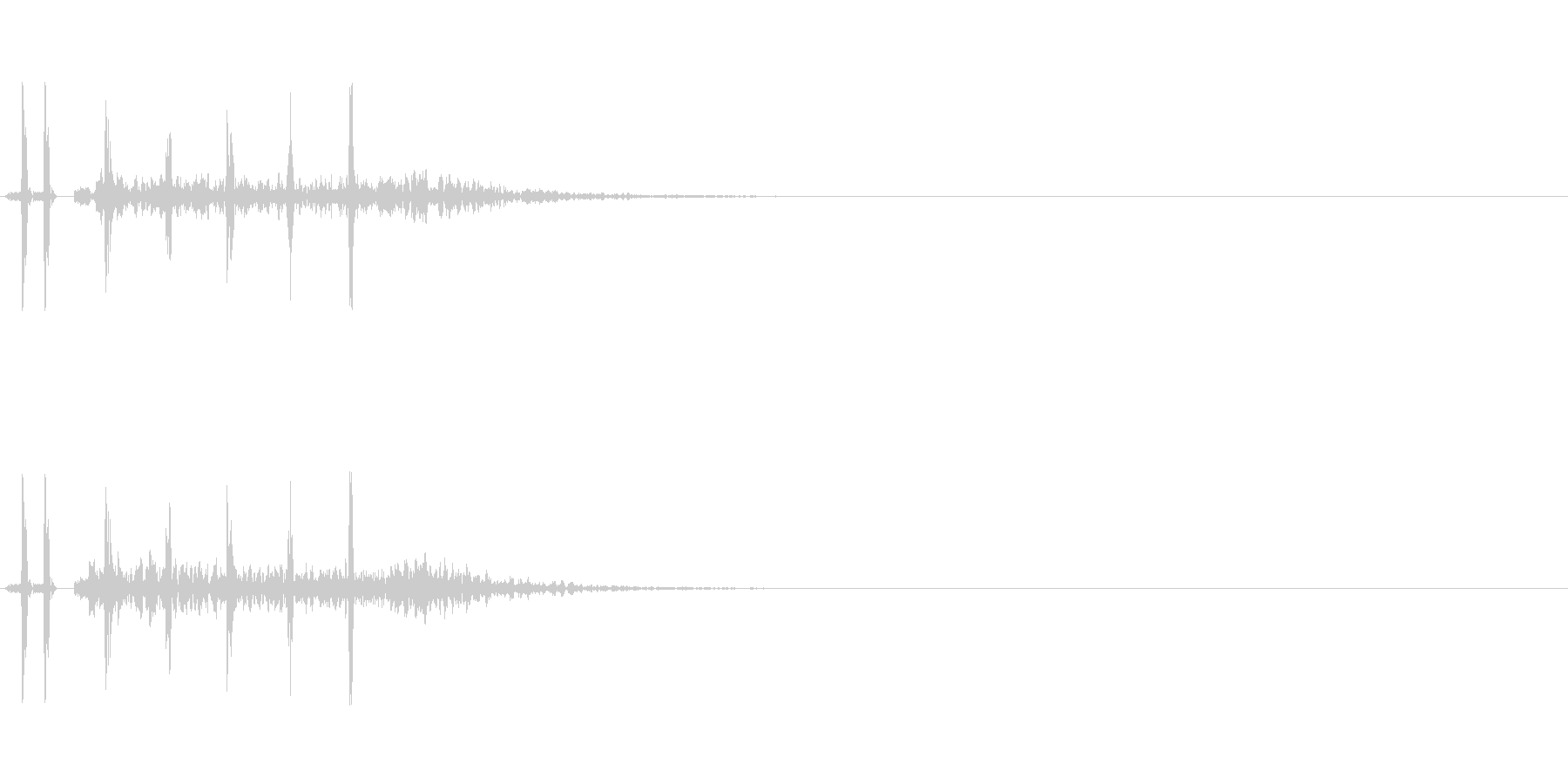 発砲音 3連射の未再生の波形