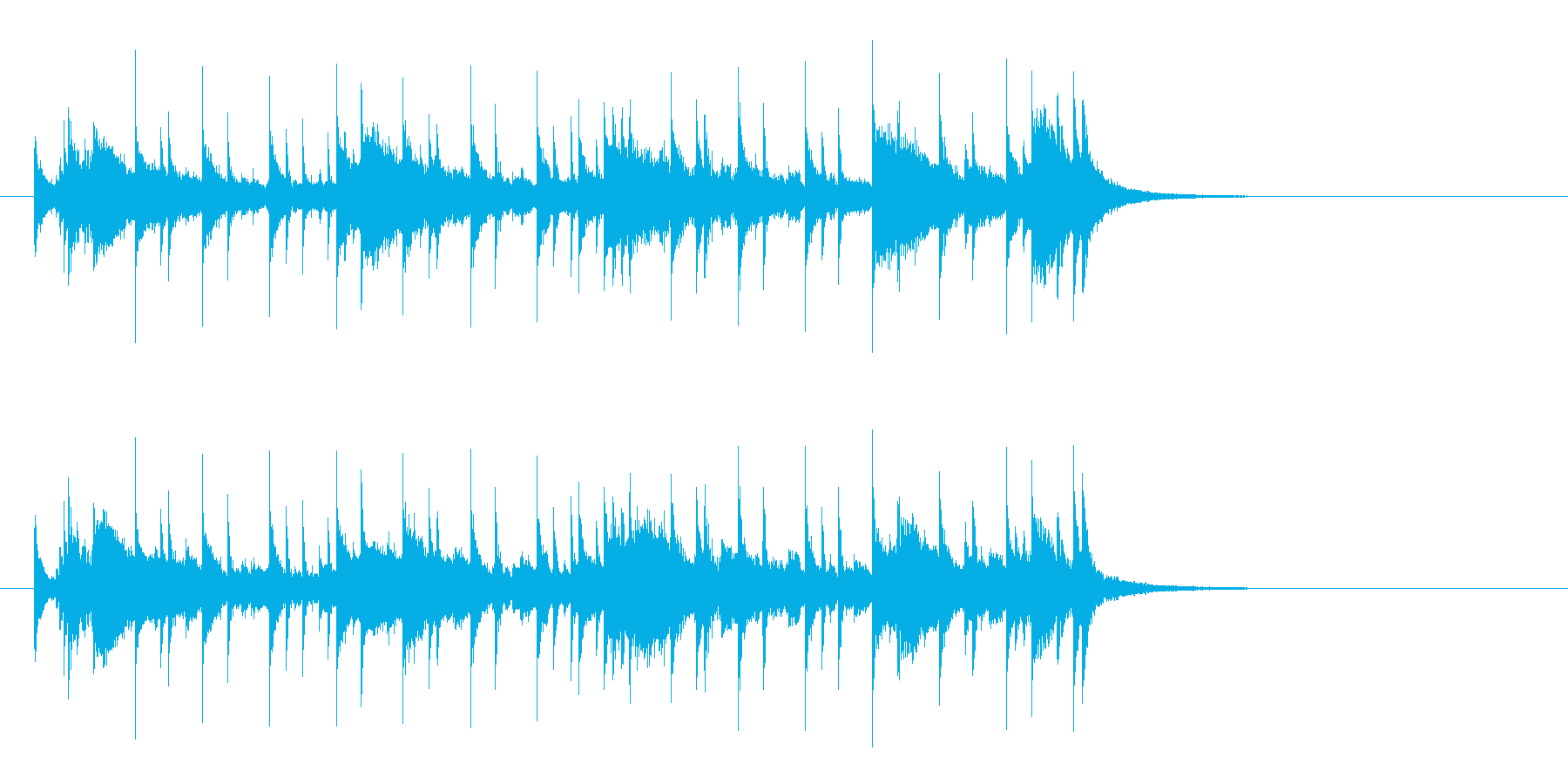 オープニング向きの透明感のあるサウンドの再生済みの波形