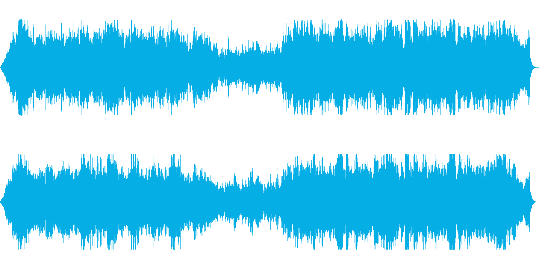 管弦楽のオーケストラの雄大な楽曲の再生済みの波形