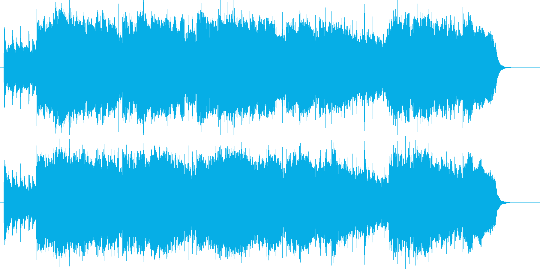 ゆっくり懐かしい安心感のある旋律の曲の再生済みの波形