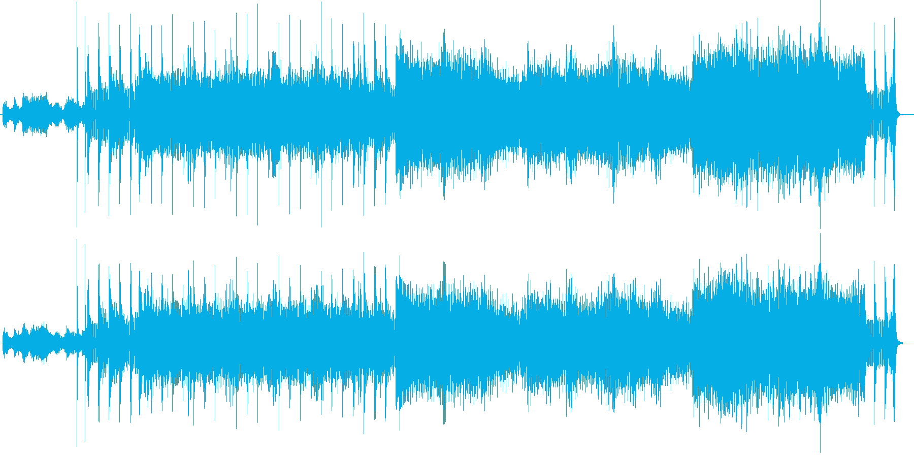 変則ビートでアンビエントなのテクノの曲の再生済みの波形