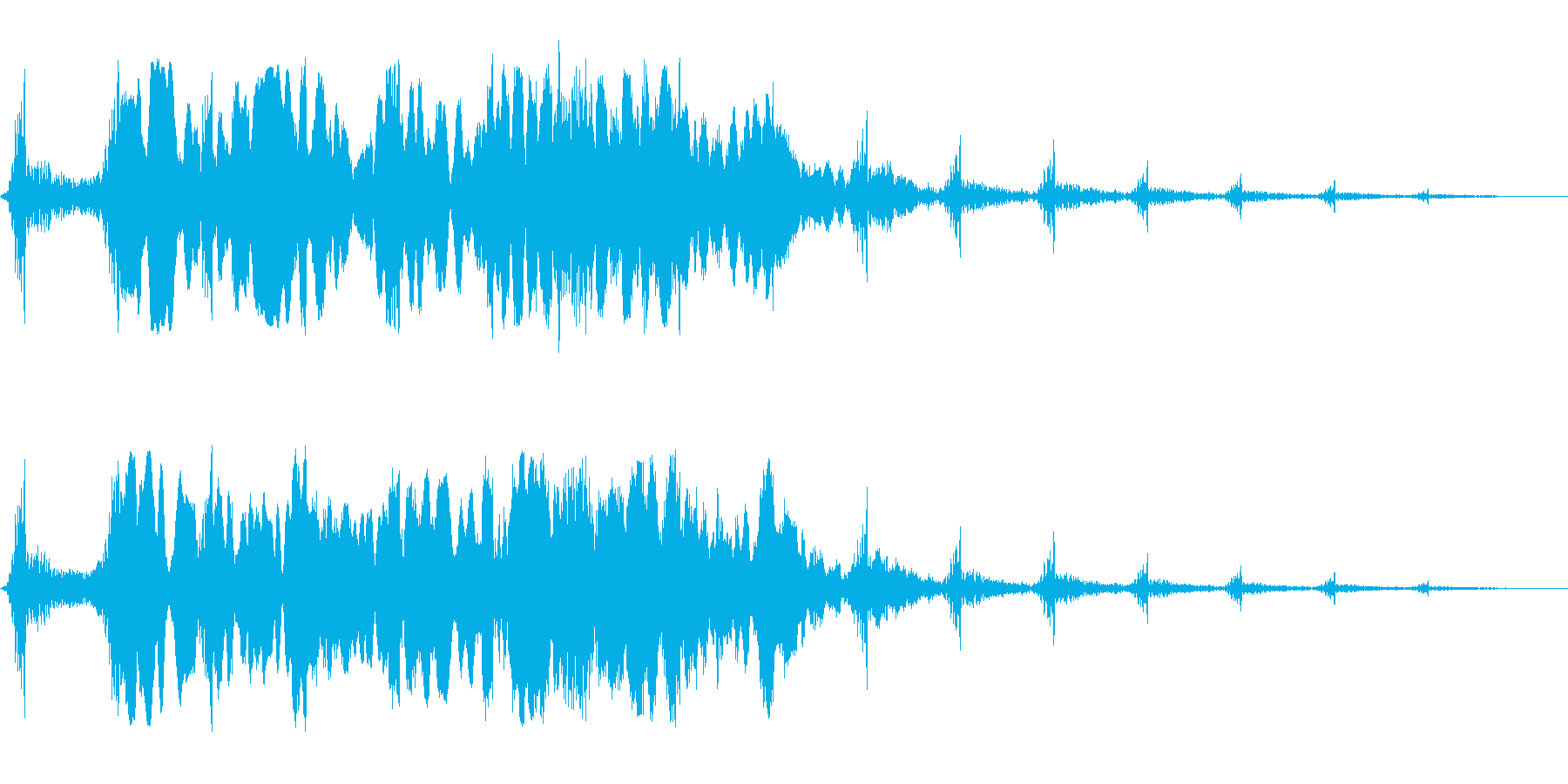 ヒュ〜・・ホワ〜ン(不気味な雰囲気の音)の再生済みの波形