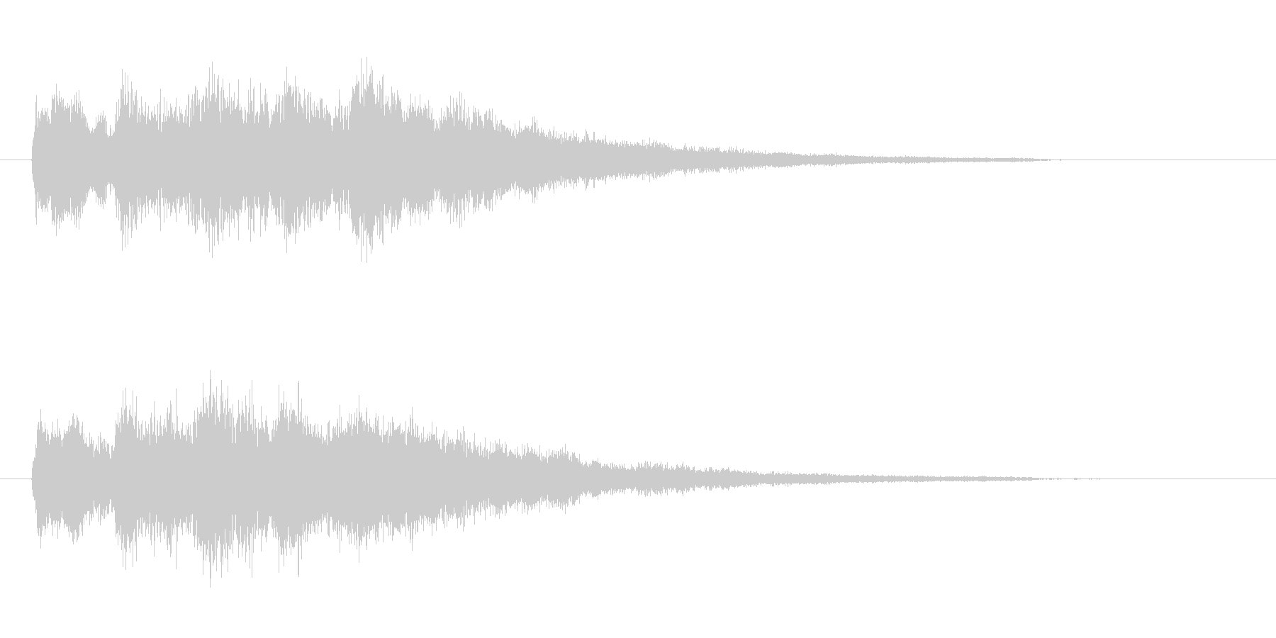 チャイム的な音の未再生の波形
