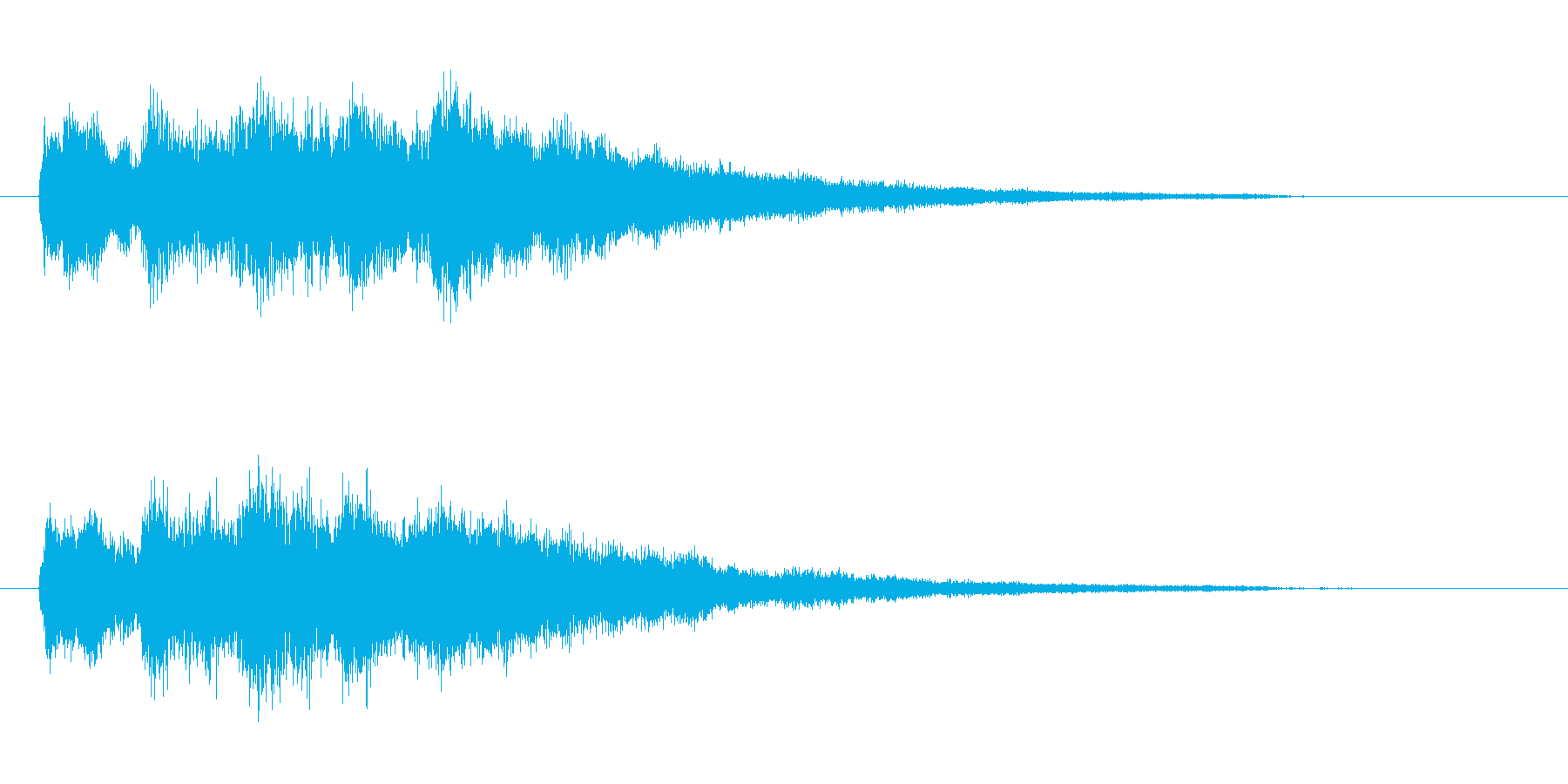 チャイム的な音の再生済みの波形