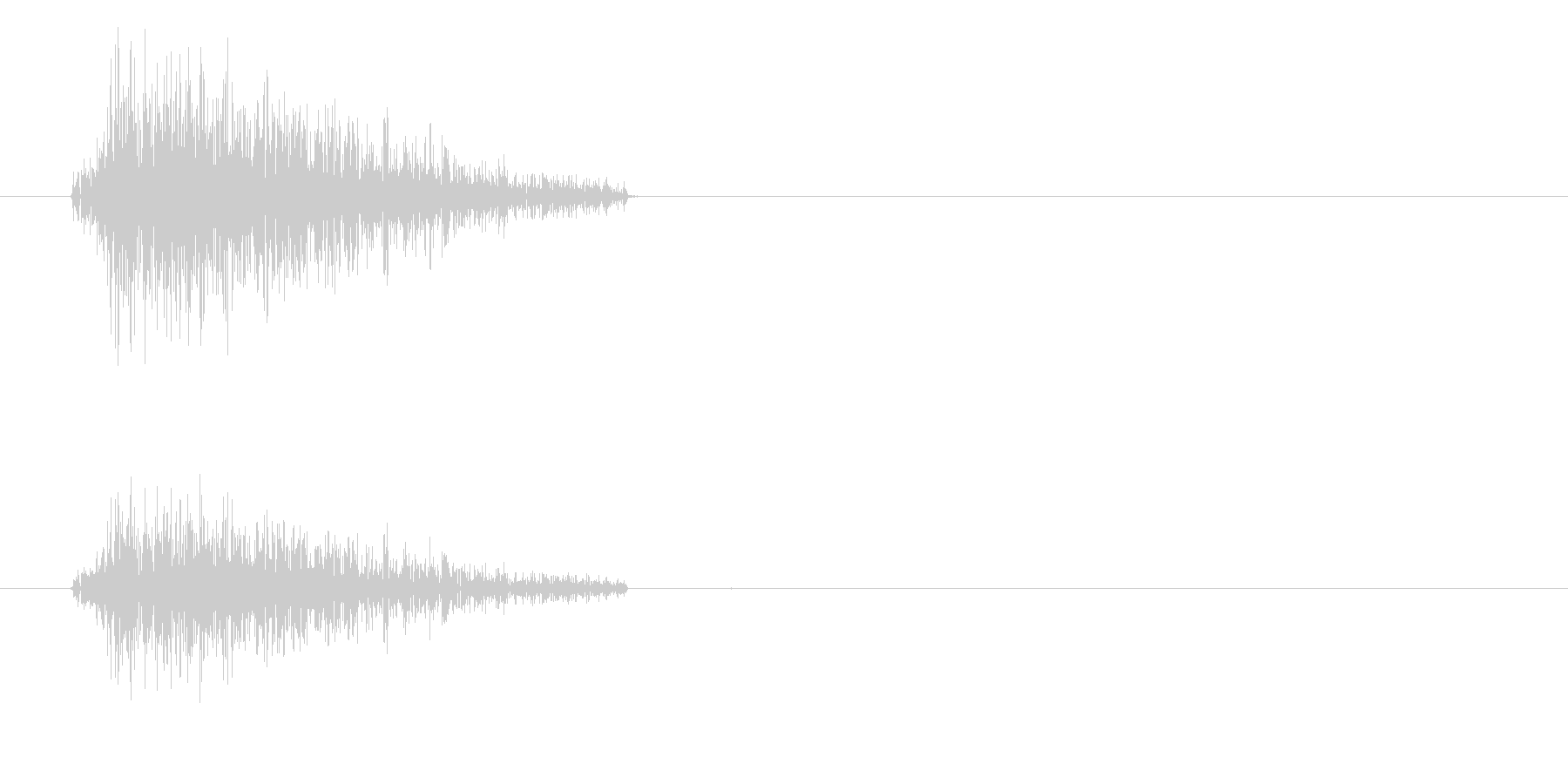 ドラムセット スネアの音の未再生の波形