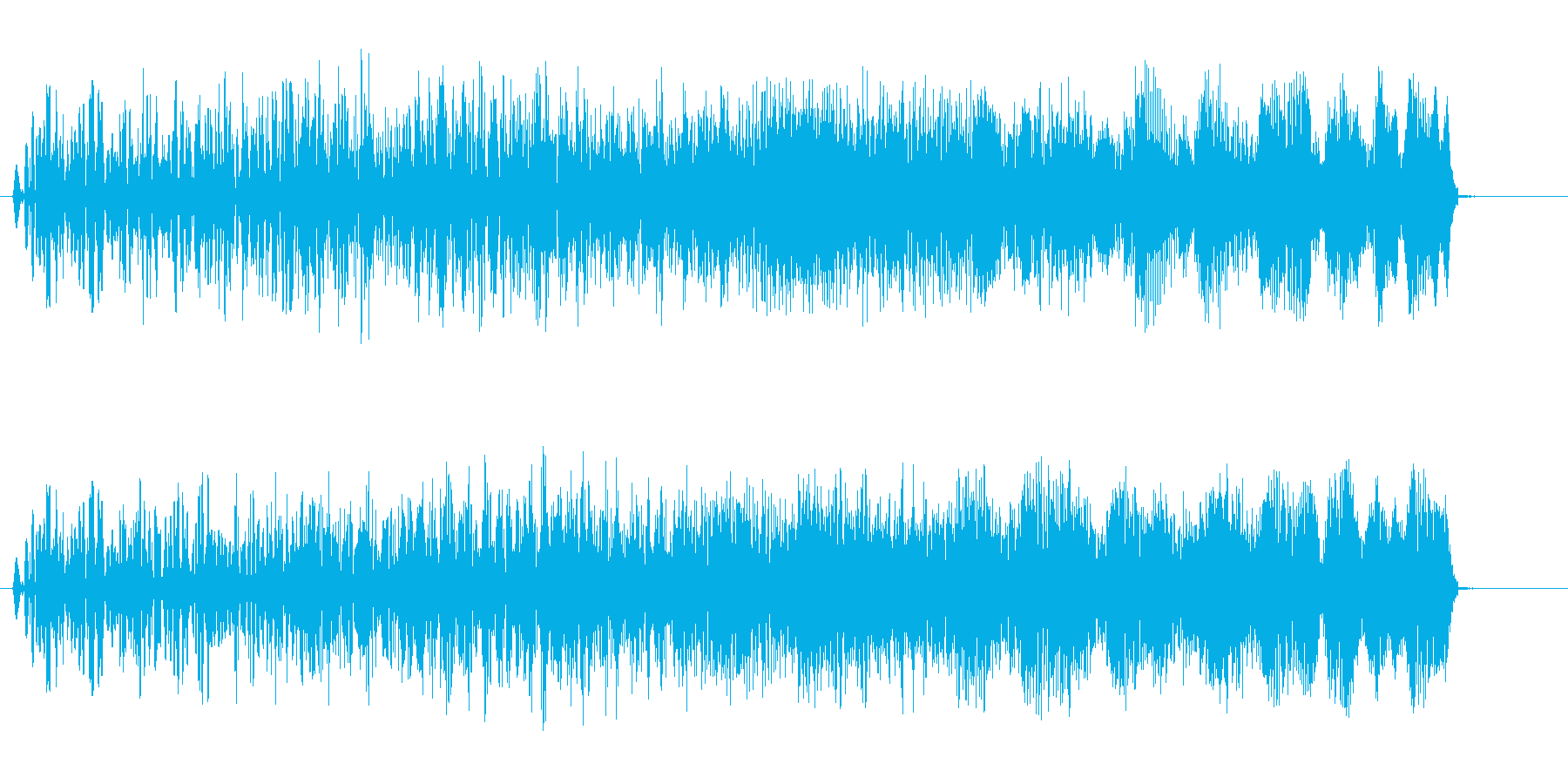 テンション、パワーがアップするような音の再生済みの波形