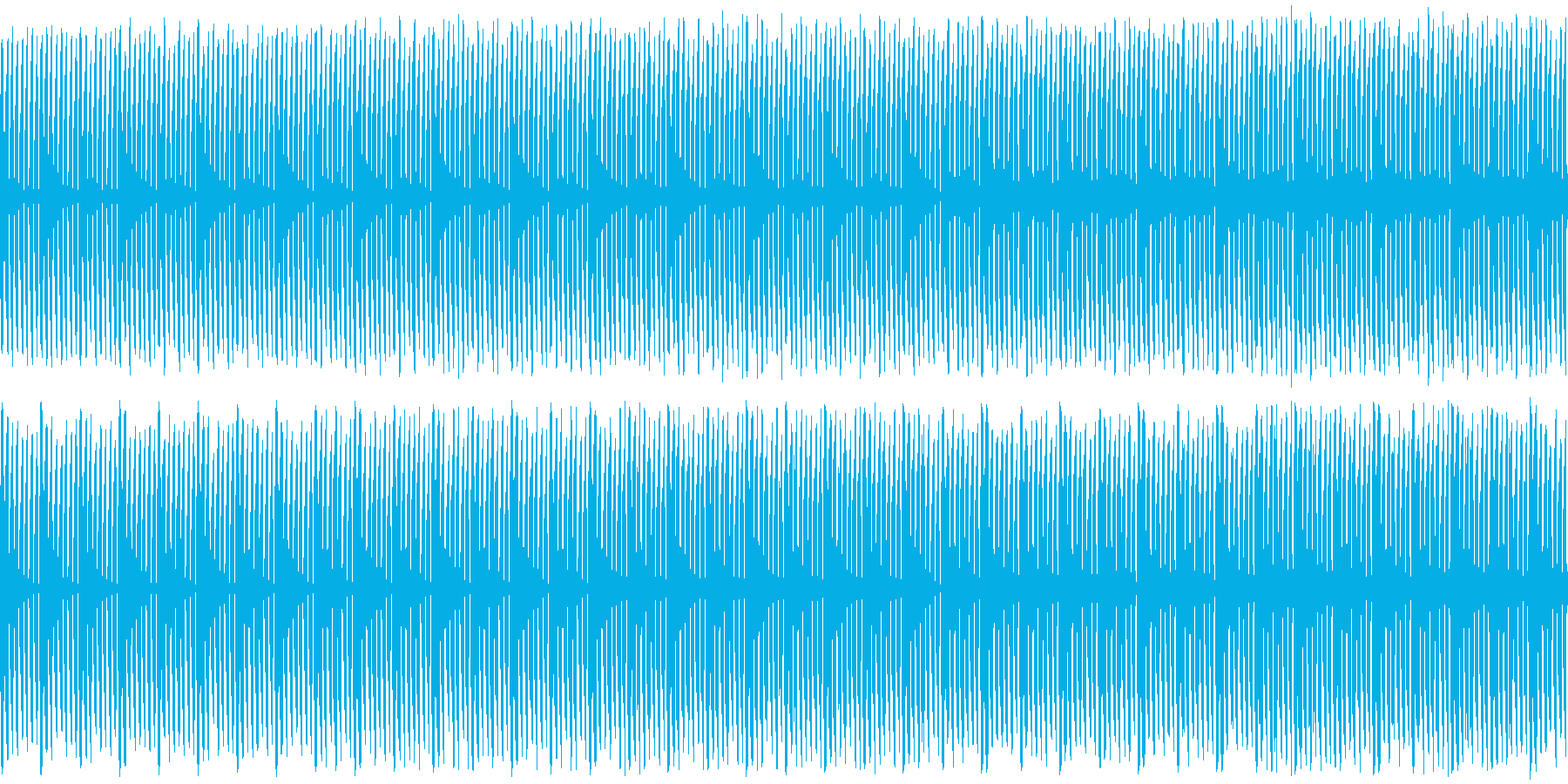 少し雨の降る夜のような緩やかなBGMの再生済みの波形