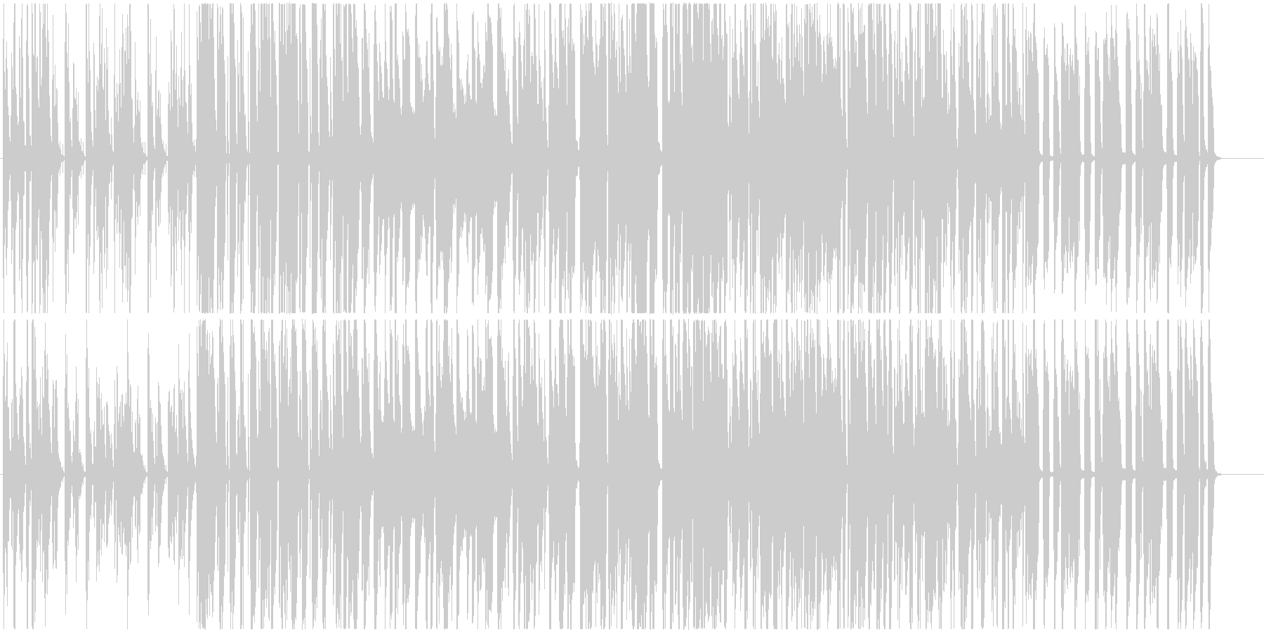 ストリングスとクラリネットのかわいい曲の未再生の波形