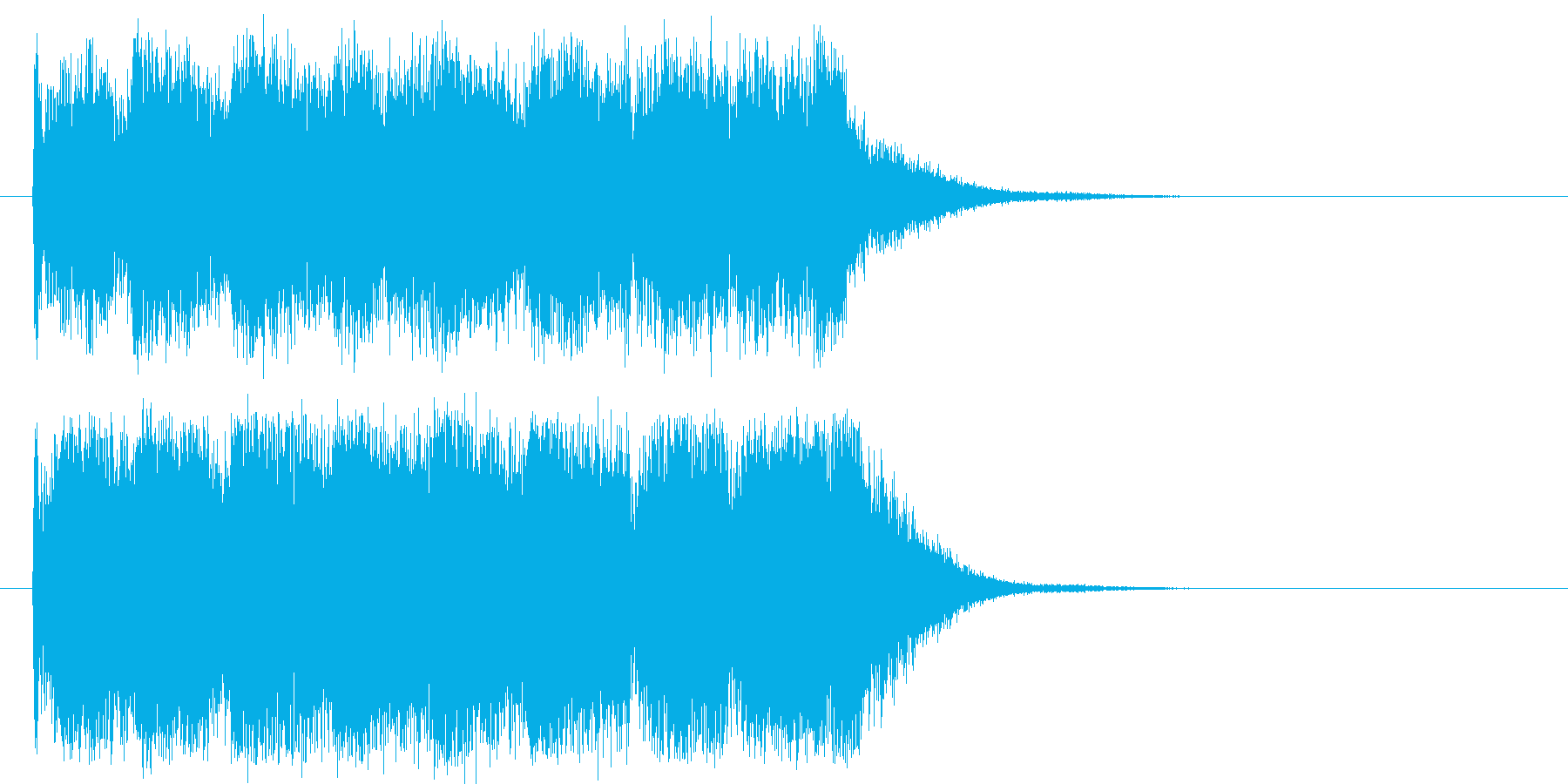 力強く迫力あるジングル曲の再生済みの波形