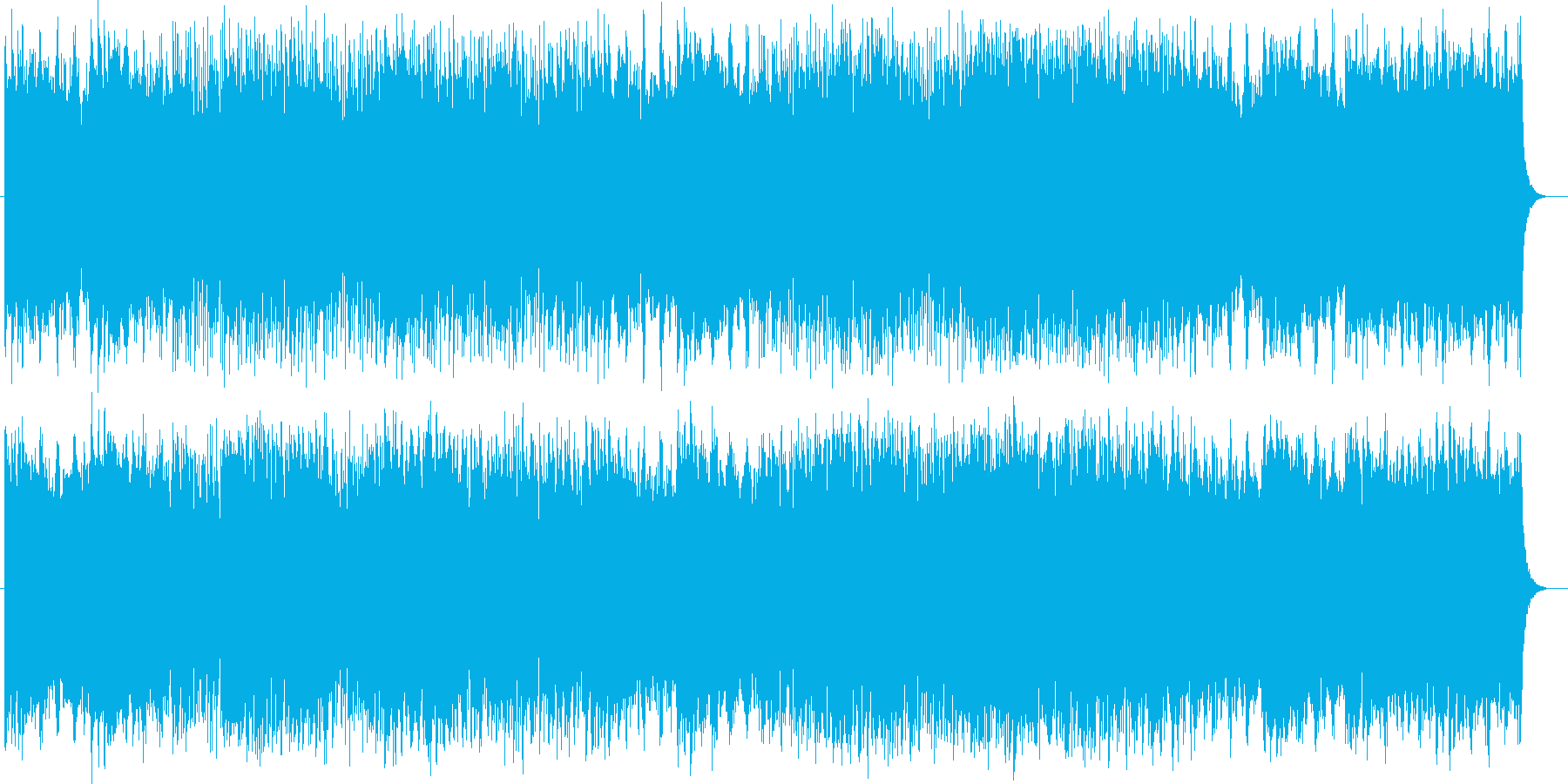 ロックとテクノの軽快なエレキサウンドの再生済みの波形