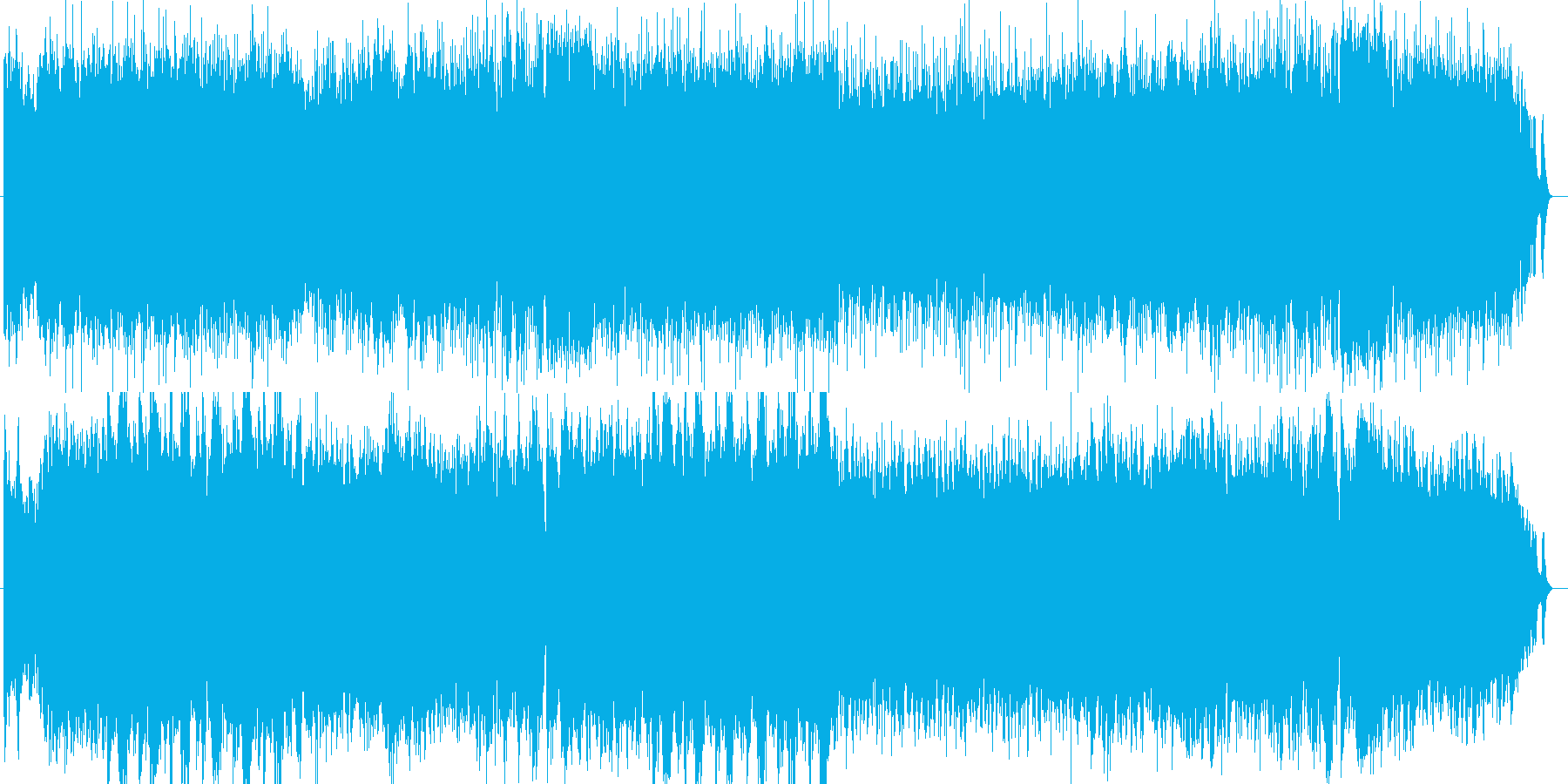 怪しげな雰囲気のサスペンスフルな曲の再生済みの波形