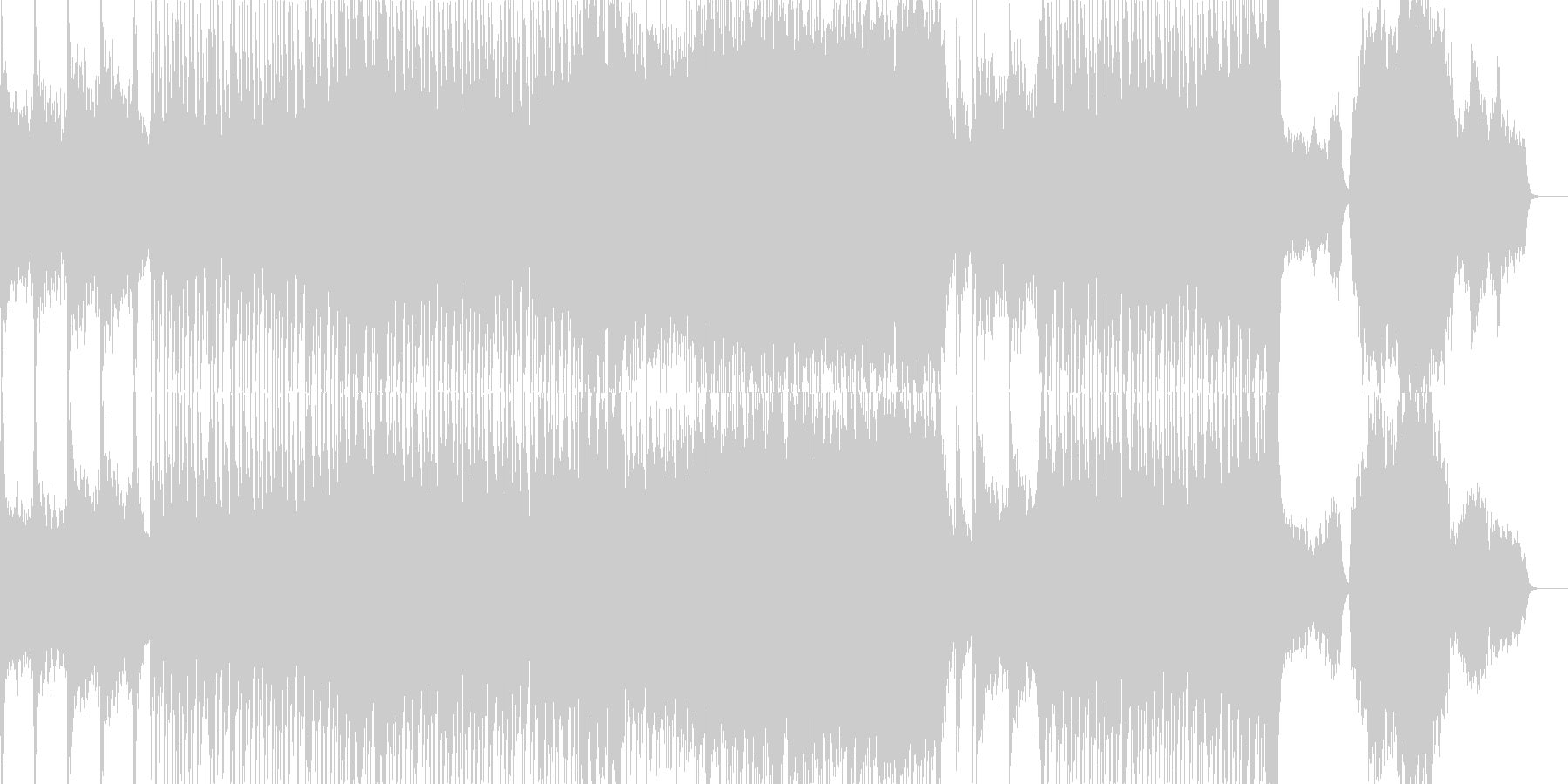 神秘的なリズミックなオーケストラ楽曲の未再生の波形
