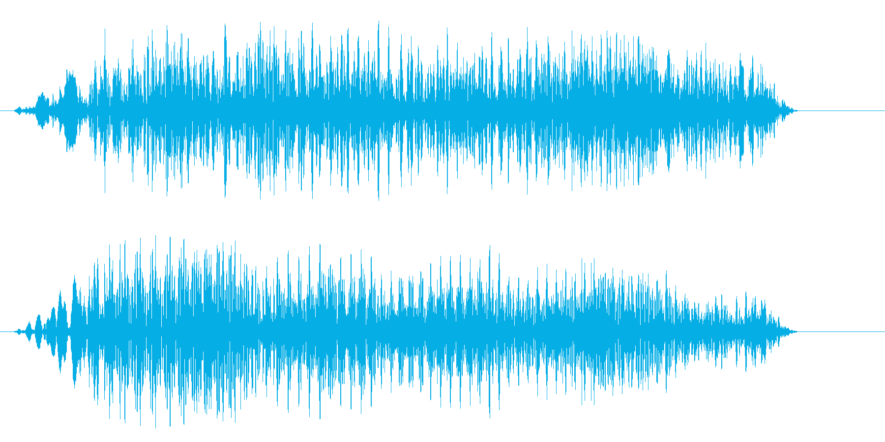 レベルアップや得点が増えるシーンにの再生済みの波形