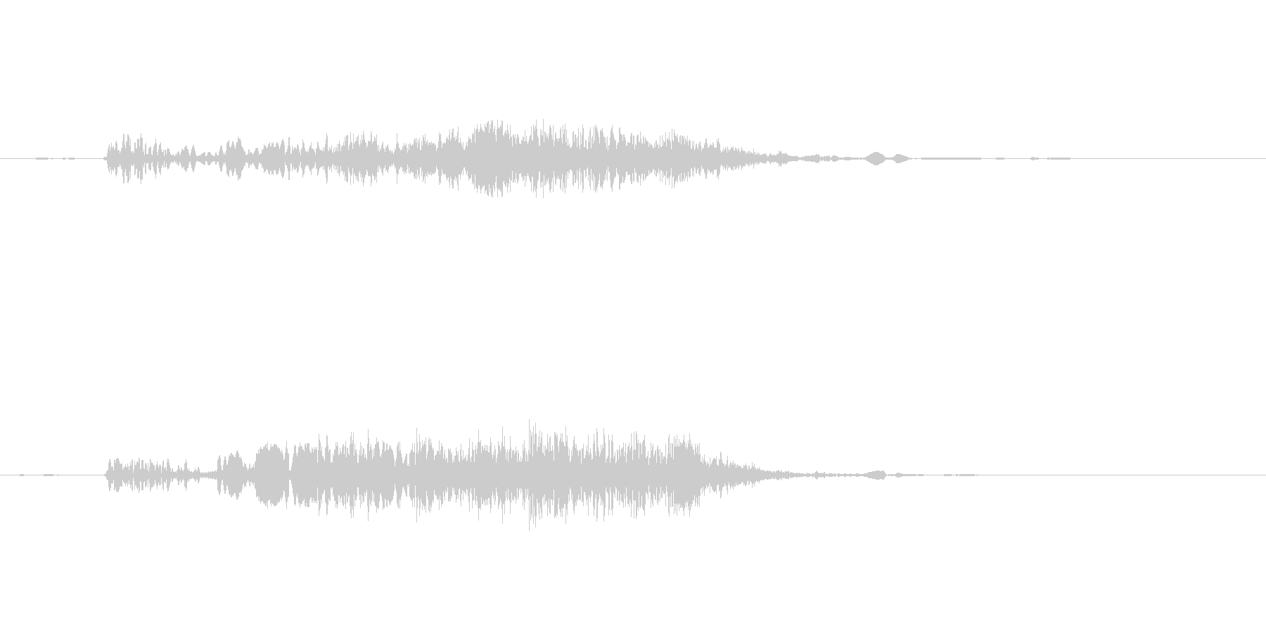 引き戸を開ける音ですの未再生の波形