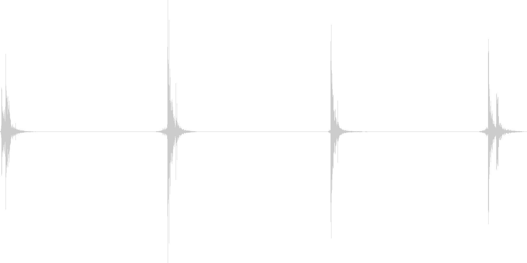 汎用的な足音の未再生の波形