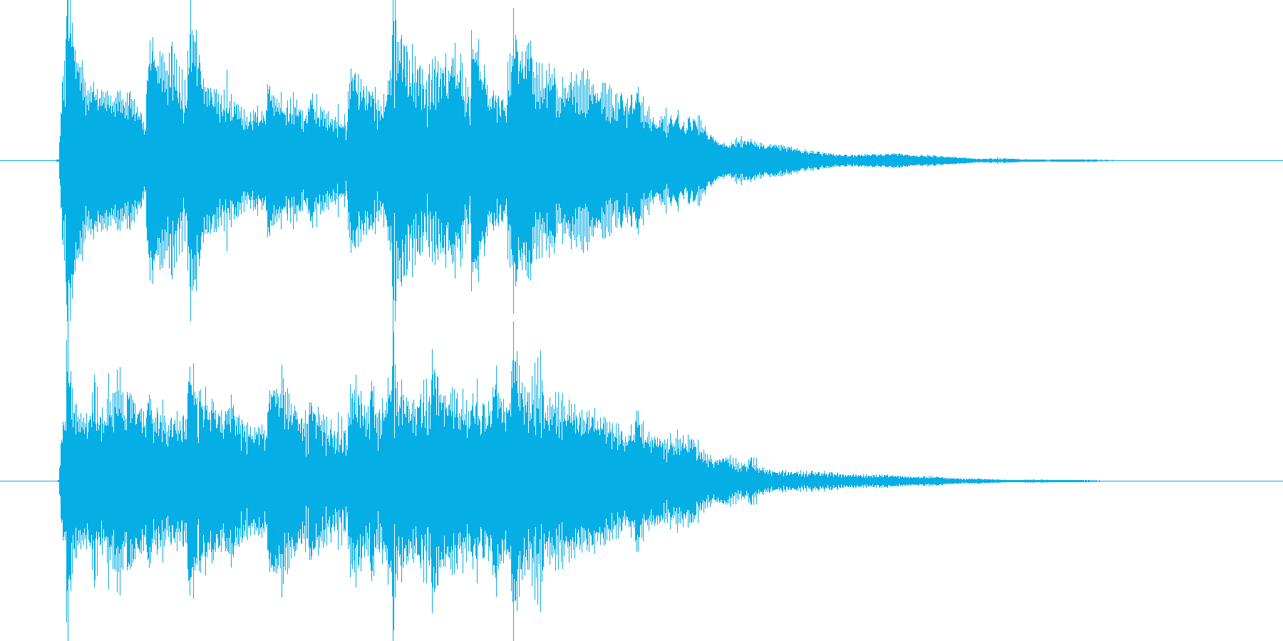 優しいアコギが特徴のジングル曲の再生済みの波形