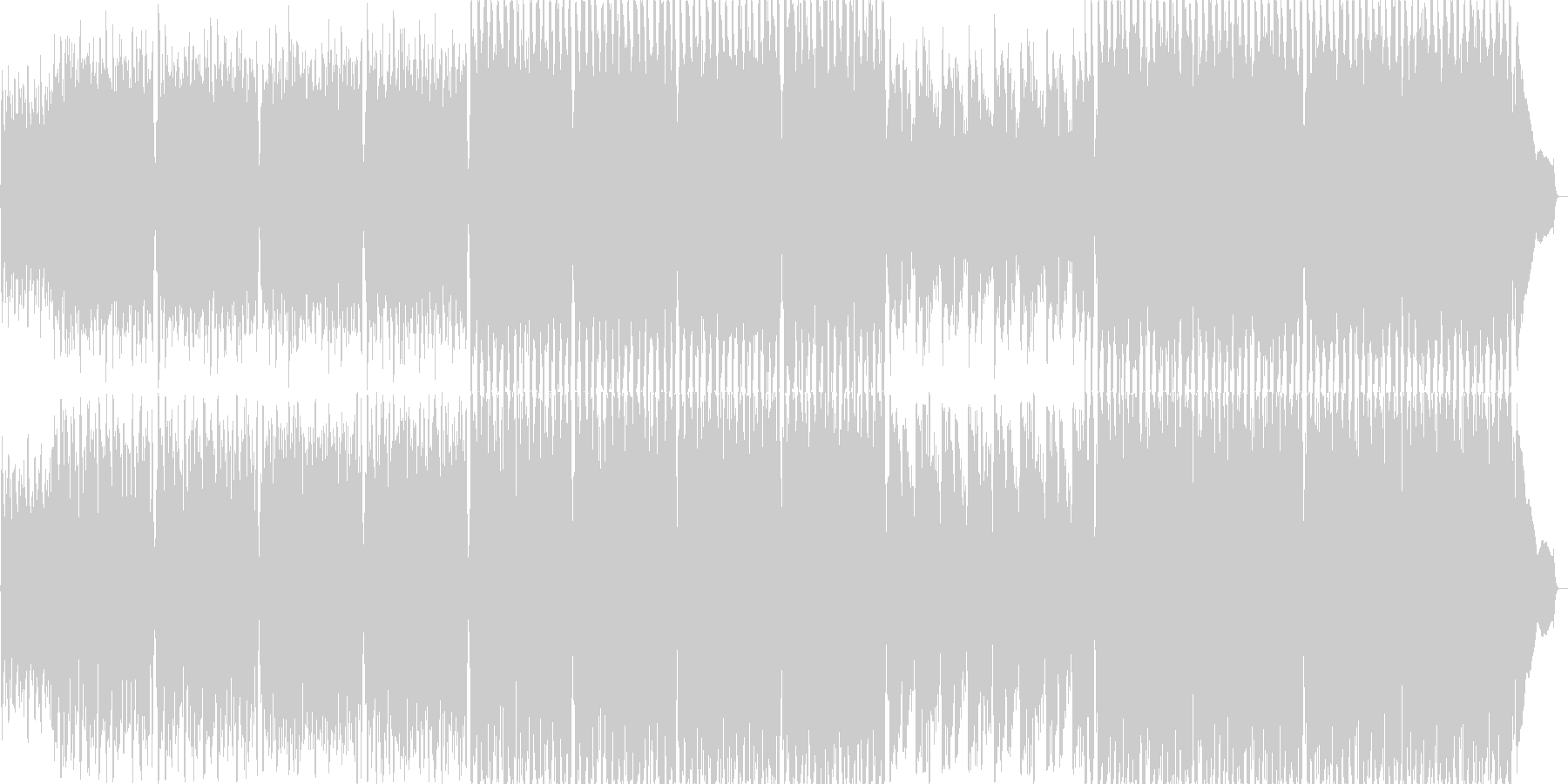 長調のジグ(アイルランド舞曲)の未再生の波形