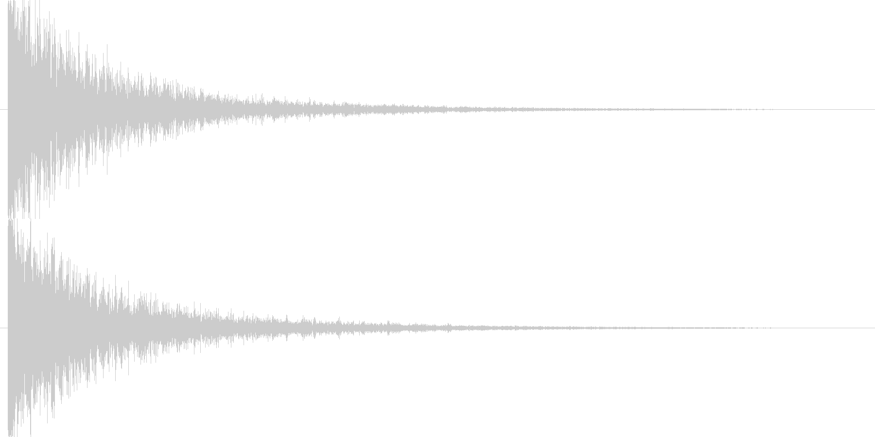 アタック音後に闇のようなアンビエント演出の未再生の波形