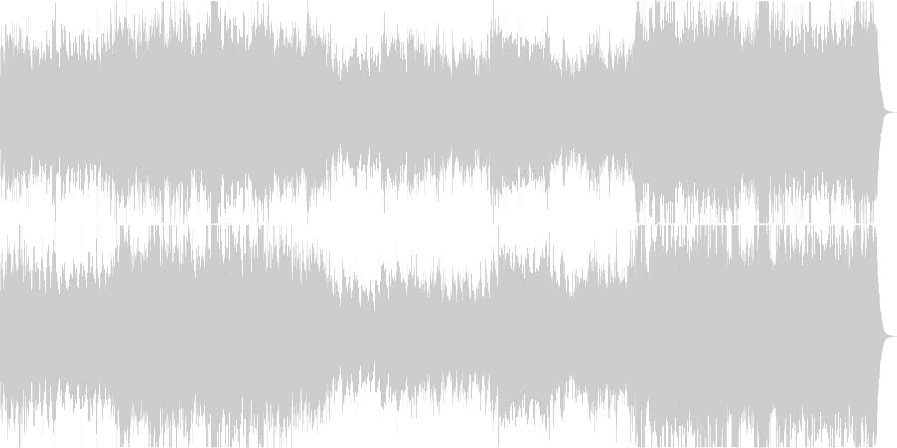 ファンタジー風の壮大なオーケストラ楽曲の未再生の波形