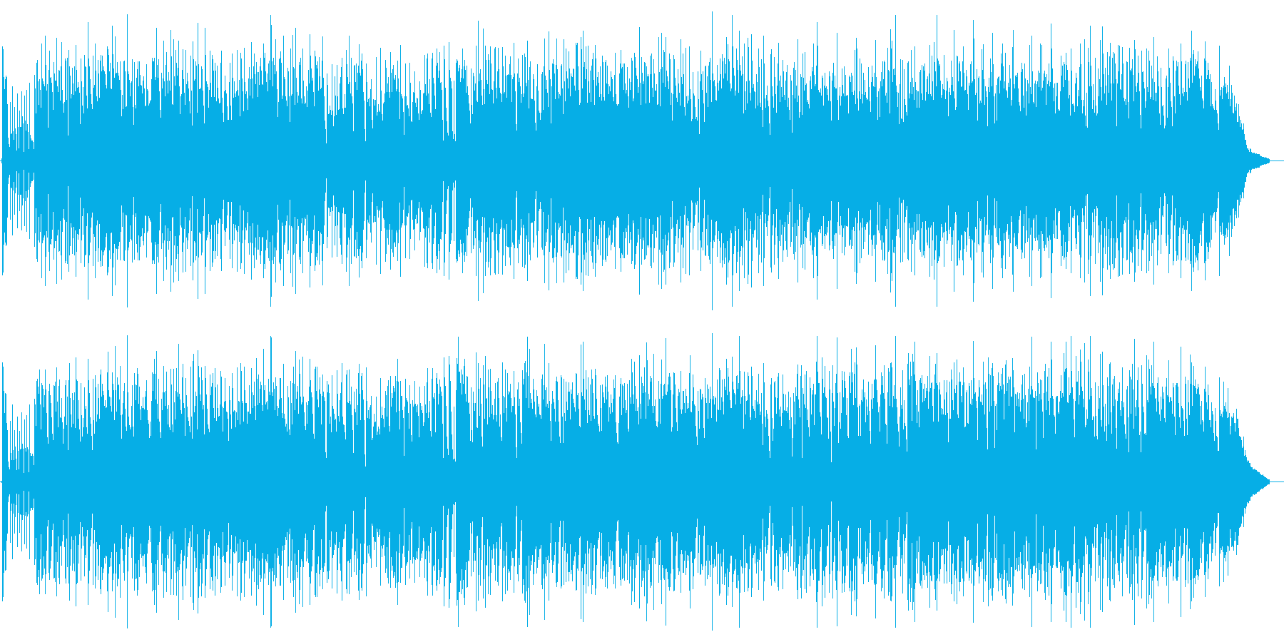 アコースティックで明るく爽やかな曲の再生済みの波形