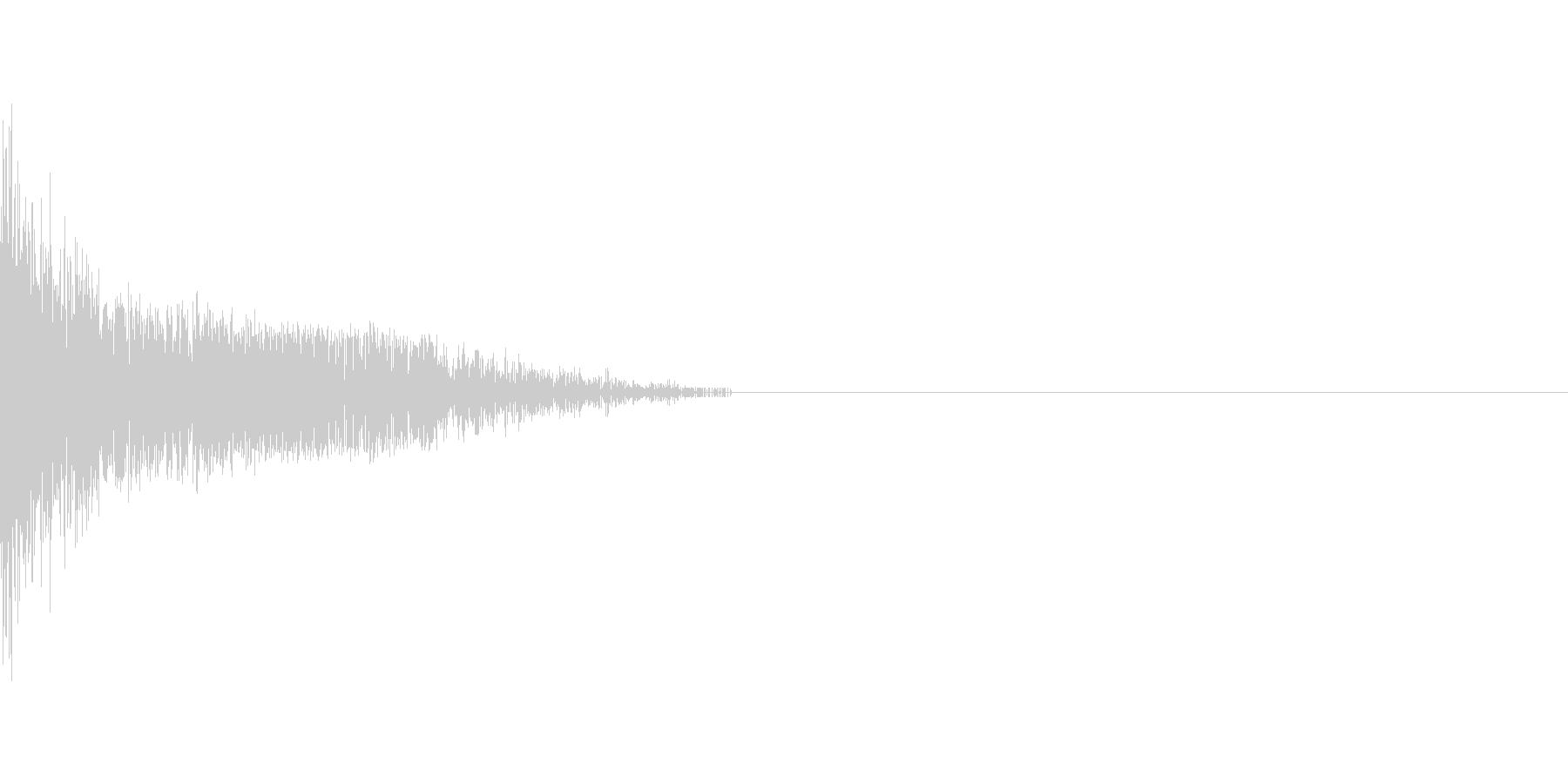 バシッと重い張り手のような音の未再生の波形
