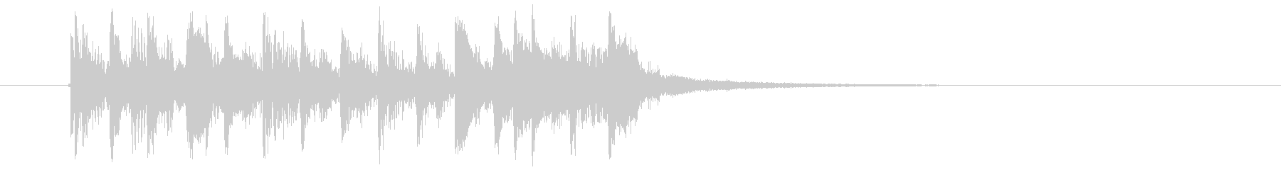 琴にリバーブがかかった音色の短い楽曲の未再生の波形