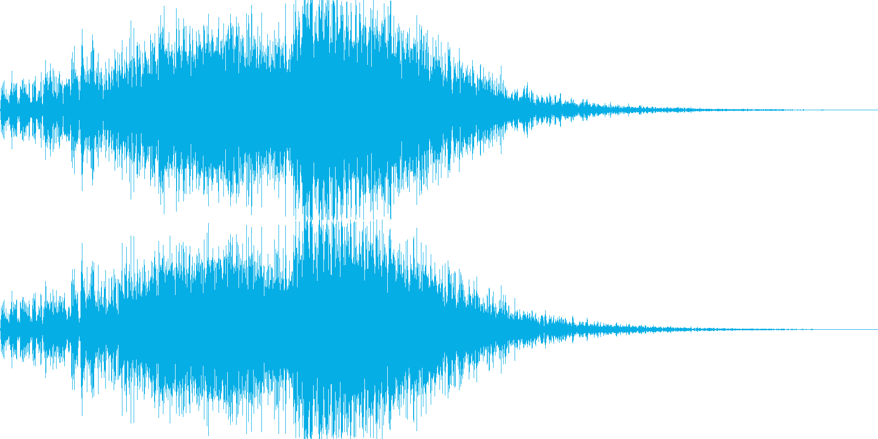 アニメにありそうなメカの攻撃音、衝撃音の再生済みの波形