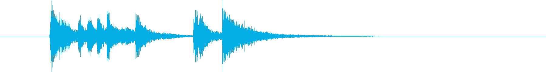 Bright and light percussion sound short's reproduced waveform