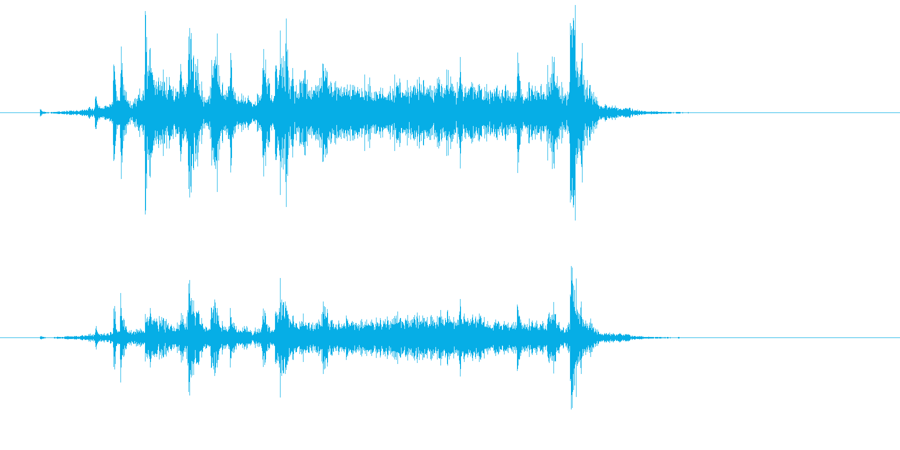 カメラのシャッター音の再生済みの波形