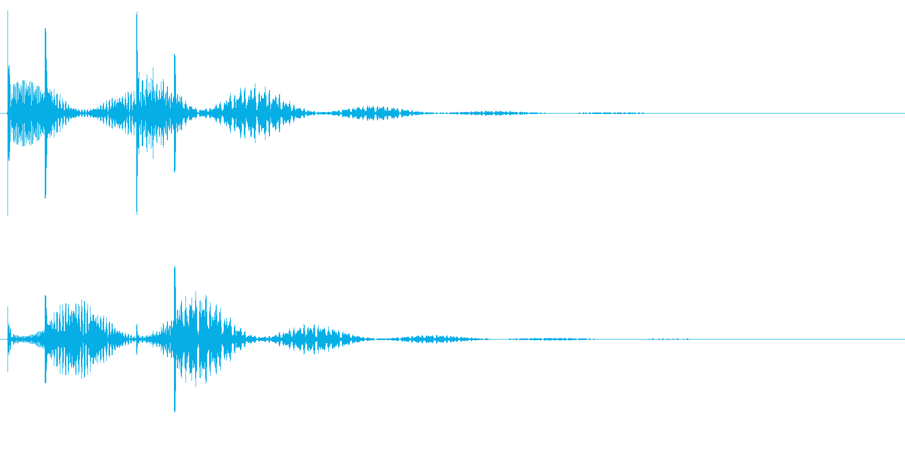 ホラー系の不穏な効果音。の再生済みの波形
